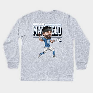 Baker Mayfield Carolina Cartoon Kids Long Sleeve T-Shirt